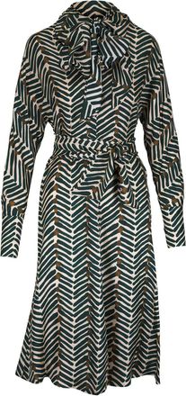 Kiton Abito midi con cintura - Verde