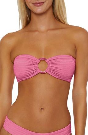Isabella Rose Taylor Maza O-Ring Bandeau Bikini Top in Rosy at Nordstrom, Size Medium
