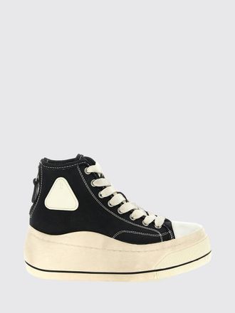 R13 Kurt Bicolor Canvas High-Top Platform Sneakers with Back Zip