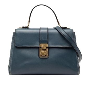 Bottega Veneta Pre-owned Handbags, female, Blue, Size: ONE SIZE Pre-owned Shoulder Bag