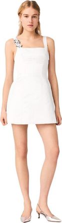 Maje Short satin dress in White at Nordstrom, Size 34 Eu
