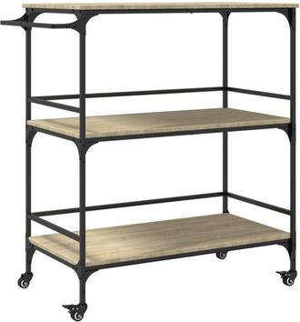 vidaXL Vidaxl - Carrito de cocina madera ingeniería roble Sonoma 100,5x50x105cm