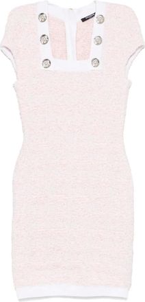 Balmain Abito corto in tweed - Rosa