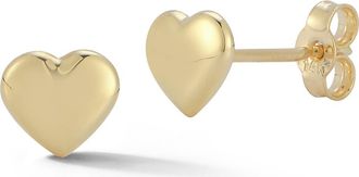 Ember Fine Jewelry Heart Stud Earrings in Gold at Nordstrom Rack