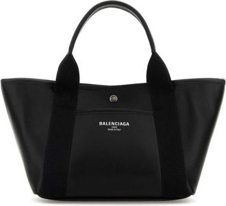 Balenciaga Black Leather Biarritz Shopping Bag