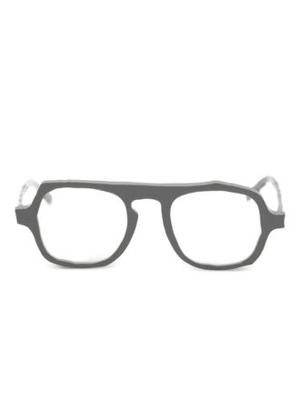 Masahiromaruyama Occhiali con montatura geometrica - Grigio