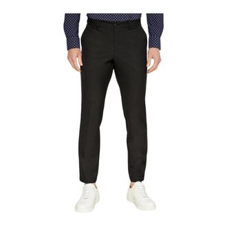 HUGO BOSS Broeken, Heren, Zwart, M, Polyester, Slim-fit broek