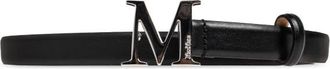 Max Mara Leren Monogram Riem - Dames - Riemen - Zwart - L - Leer - Accessoires