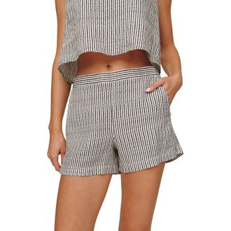 Bella Dahl Catalina Stripe Pull-On Linen Blend Shorts in Hatch Stripe at Nordstrom, Size X-Small