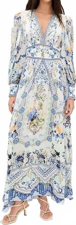 Camilla Shaped Waistband Maxi Dress In My Homespun Heart