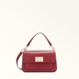 Furla Ella Top Handle S Ciliegia D Red Grained Calf Leather Woman