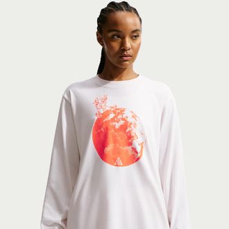 Nike Womens Nike ACG USA Dri-FIT Long-Sleeve T-Shirt in Grey | HQ5498-030