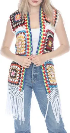 Rain + Rose Crochet Vest in As Is at Nordstrom Rack, Size Large/x-Large