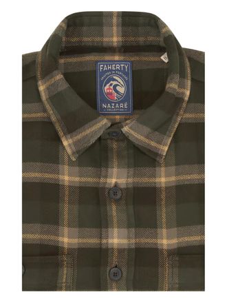 Faherty Heirloom Portuguese checked button shirt - Groen