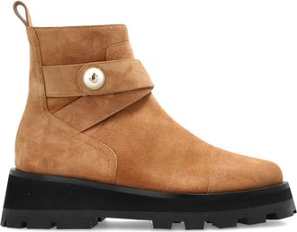 Jimmy Choo London Brown Meena Flat Suede Ankle Boots