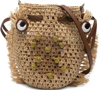 Anya Hindmarch Return To Nature Kleine Bucket Bag - Dames - Schoudertassen - Beige - ONE Size - Leer - Tassen
