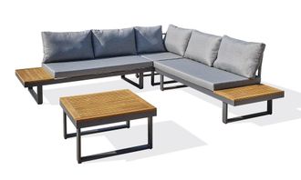 DCB Garden Sal&oacute;n de jard&iacute;n 5 pl en madera de acacia y aluminio