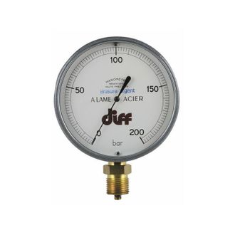 DIFF Eyewear Diff - Manometro rotondo 0-200 bar &oslash; 110mm M1/2