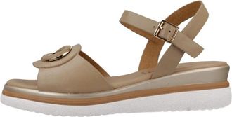 Repo Sandalia Adorno - Dames - Sleehakken - Bruin - 39 EU - Leer - Schoenen