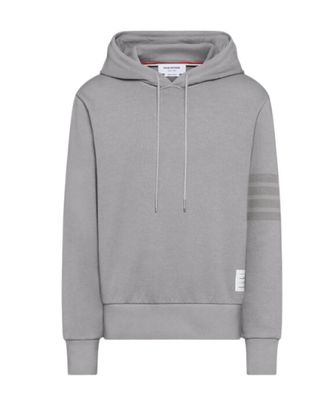Thom Browne Grey Solid Hood Sweatshirt