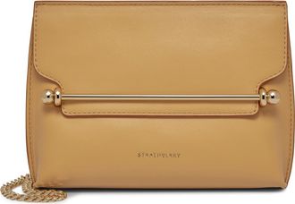 Strathberry Mini Stylist Leather Crossbody Bag in Brulee at Nordstrom