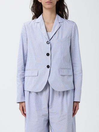 Aspesi Blazer a monopetto in popeline di cotone a righe