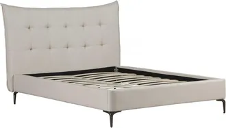 Habitat & Jardin Cama de tela beige 160x200 cm