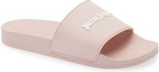 Palm Angels Logo Pool Slide Sandal in Pink White at Nordstrom Rack, Size 4.5Us / 36Eu