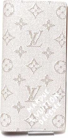 Louis Vuitton Monogram White Leather Long Wallet (Bi-Fold) (Pre-Owned)