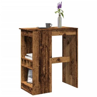 Berkfield Home Bar Table with Racks Old Wood 90x47.5x103.5 cm Engineered Wood in Brown