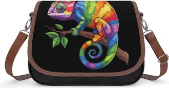 Generic Chameleon Funny Crossbody Bags for Women Shoulder Messenger Bag Purse Handbags