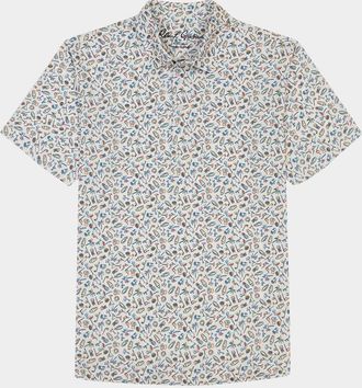 Robert Graham Mens Sunset Sips Knit Polo Shirt