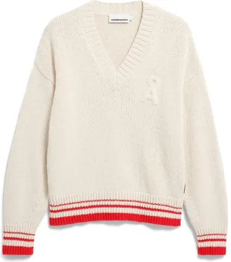 Armedangels Iconic &Aring; College Knit Sweater Pullover f&uuml;r Damen | wei&szlig;