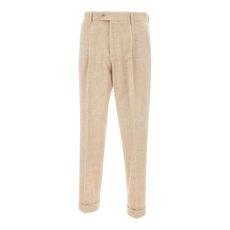HUGO BOSS L-Peet-Pleat Trousers - male - Hugo - Chinos - Beige - M - Trousers