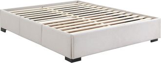 Vente-Unique Somier con cajones 140 x 190 cm - Tela beige - KOLANE de YSM&Eacute;E