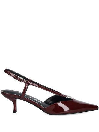 Guess Co pointed-toe strap heeled pumps - Red