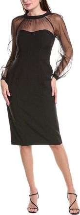Maggy London Illusion Mesh Sheath Dress