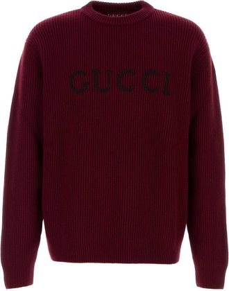 Gucci Burgundy Wool Blend Sweater
