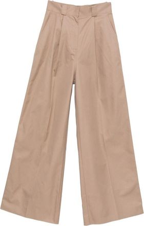 Balenciaga Womens Cotton High-Waisted Trousers