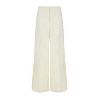 Alberta Ferretti Alberta Ferretti, Wide Trousers, female, White, Size: L Wide Trousers