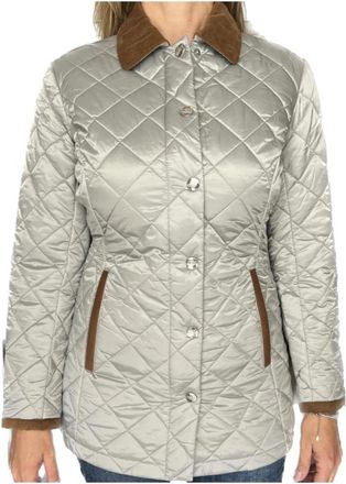 Husky Korte donsjas met fluwelen details - Dames - Zomerjassen - Grijs - 4XL - Leer - Jassen
