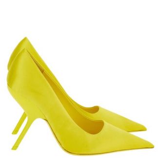 Ferragamo Eva X5 Pointed-Toe Satin Pumps, Size 11 B
