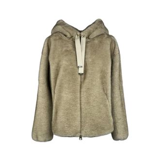 Herno Jassen, Dames, Geel, S, Polyester, Melange Alternatieve Nertsbont Bomberjack