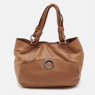 Gianfranco Ferre Brown Leather Shoulder Bags