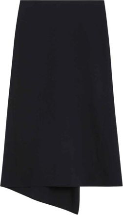 Victoria Beckham Blauwe Wollen Rok - Dames - Midirokken - Blauw - 2XS - Wol - Rokken