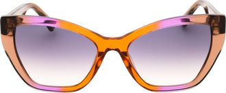 Moschino Gradient-Tinted Cat-Eye Sunglasses - Orange