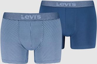 Levi's Denim Ging Boxer Brief 2 pack - Hombre - XL - Azul / Blue Combo