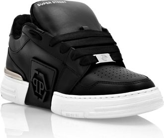 Philipp Plein Super Street Lo-Top Sneakers Hexagon Logo Unisex in Black at Nordstrom, Size 36