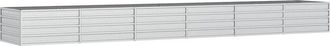vidaXL Vidaxl - Arriate de acero galvanizado plateado 480x80x45 cm