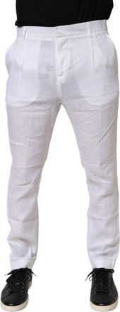 Daniele Alessandrini White Linen Formal Dress Trouser Mens Pants (Pre-Owned)